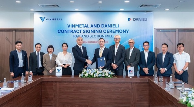 vinmetal-hop-tac-danieli-san-xuat-thep-ray-duong-sat-cao-toc-va-do-thi-viet-nam
